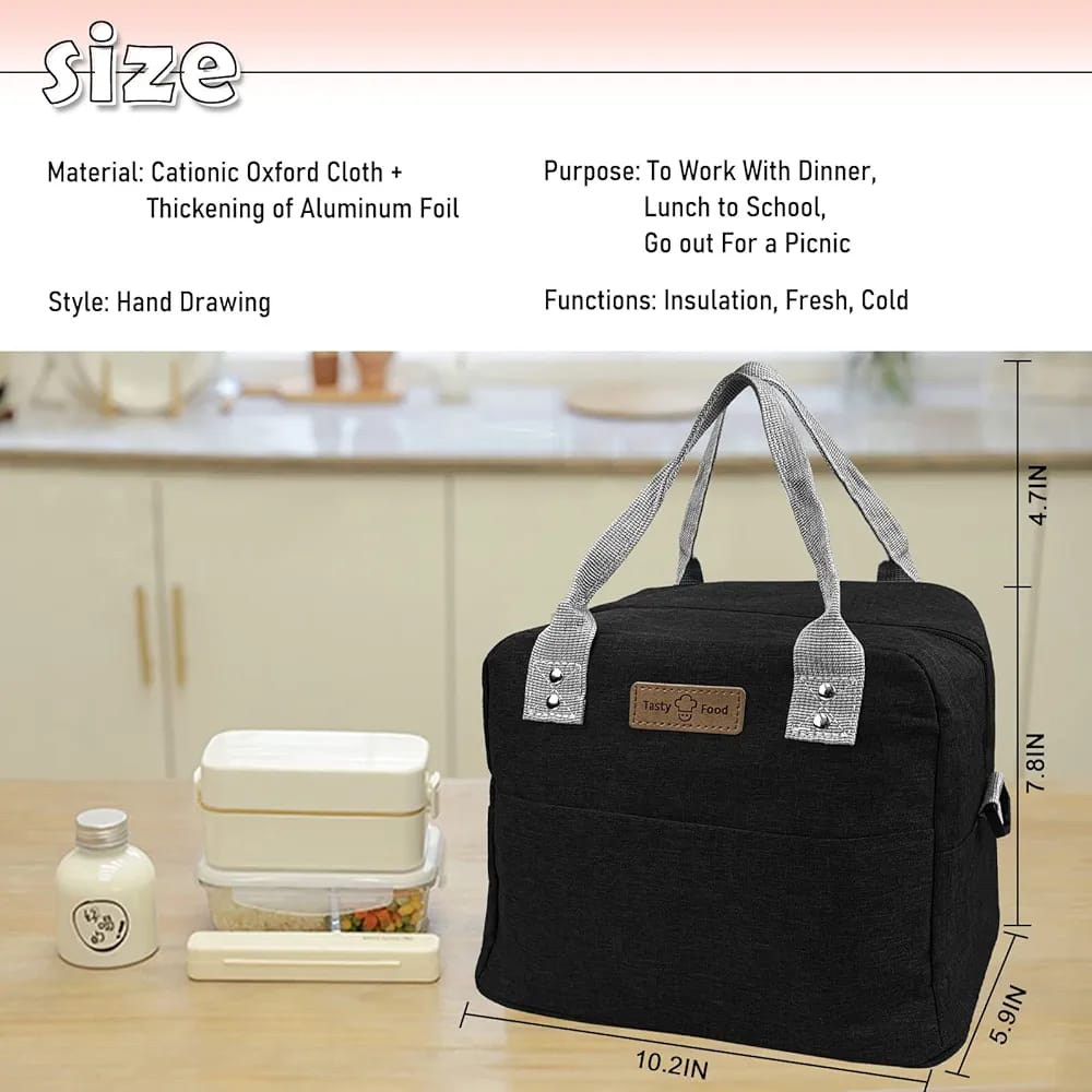 WALSON Insulated Lunch Bag Leakproof Thermal Tiffin Tote for Men Women Kids