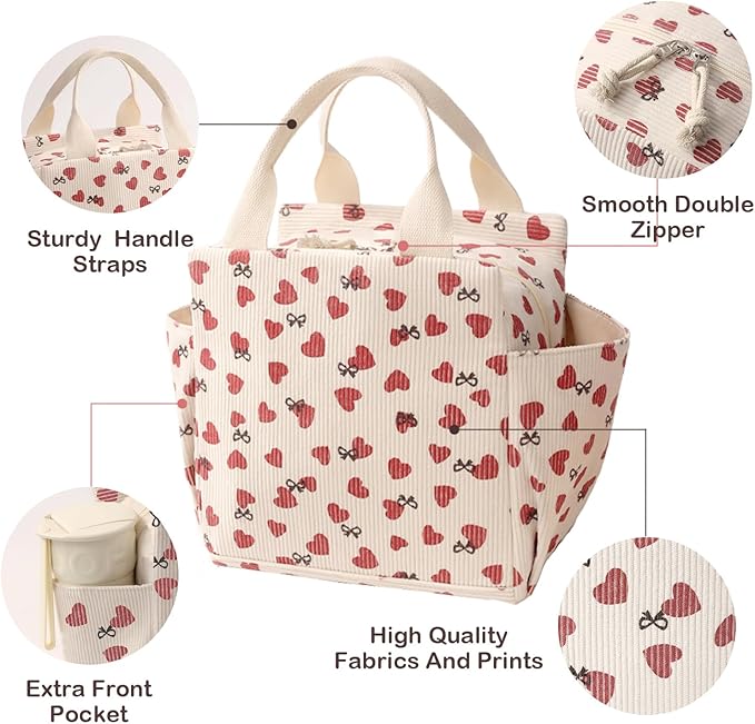 WALSON Insulated Lunch Bag Leakproof Thermal Tiffin Tote for Men Women Kids
