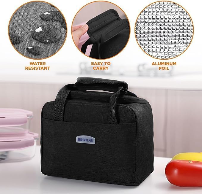 WALSON Insulated Lunch Bag  Leakproof Thermal Tiffin Tote for Men Women  Kids