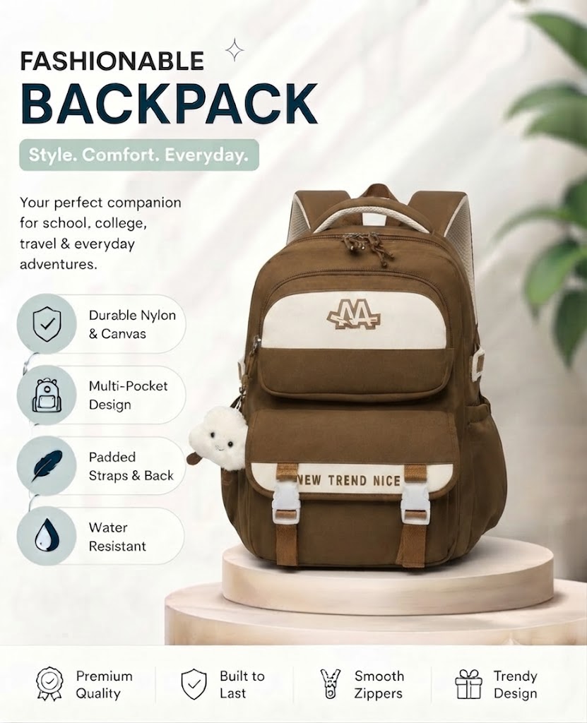 WALSON 30L Korean Laptop Backpack for Men  Women  Fits 17-Inch Laptop  Lightweight Water-Resistant Backpack for School College Office  Travel