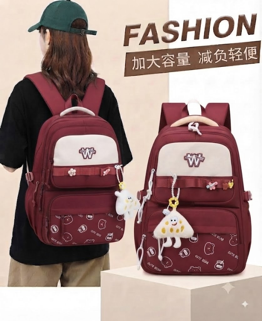 WALSON 30L Korean Laptop Backpack for Men Women Fits 17-Inch Laptop Lightweight Water-Resistant Backpack for School College Office Travel