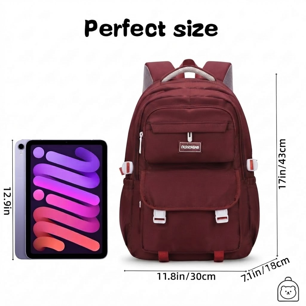 WALSON 30L Laptop Backpack for Men  Women  Fits 17 Inch Laptop  Water-Resistant School College Office  Travel Bag