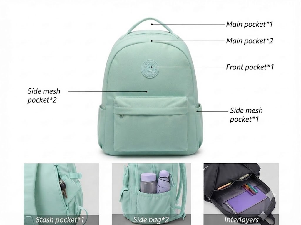 WALSON 30L Laptop Backpack for Men Women Fits 17 Inch Laptop Water-Resistant School College Office Travel Bag