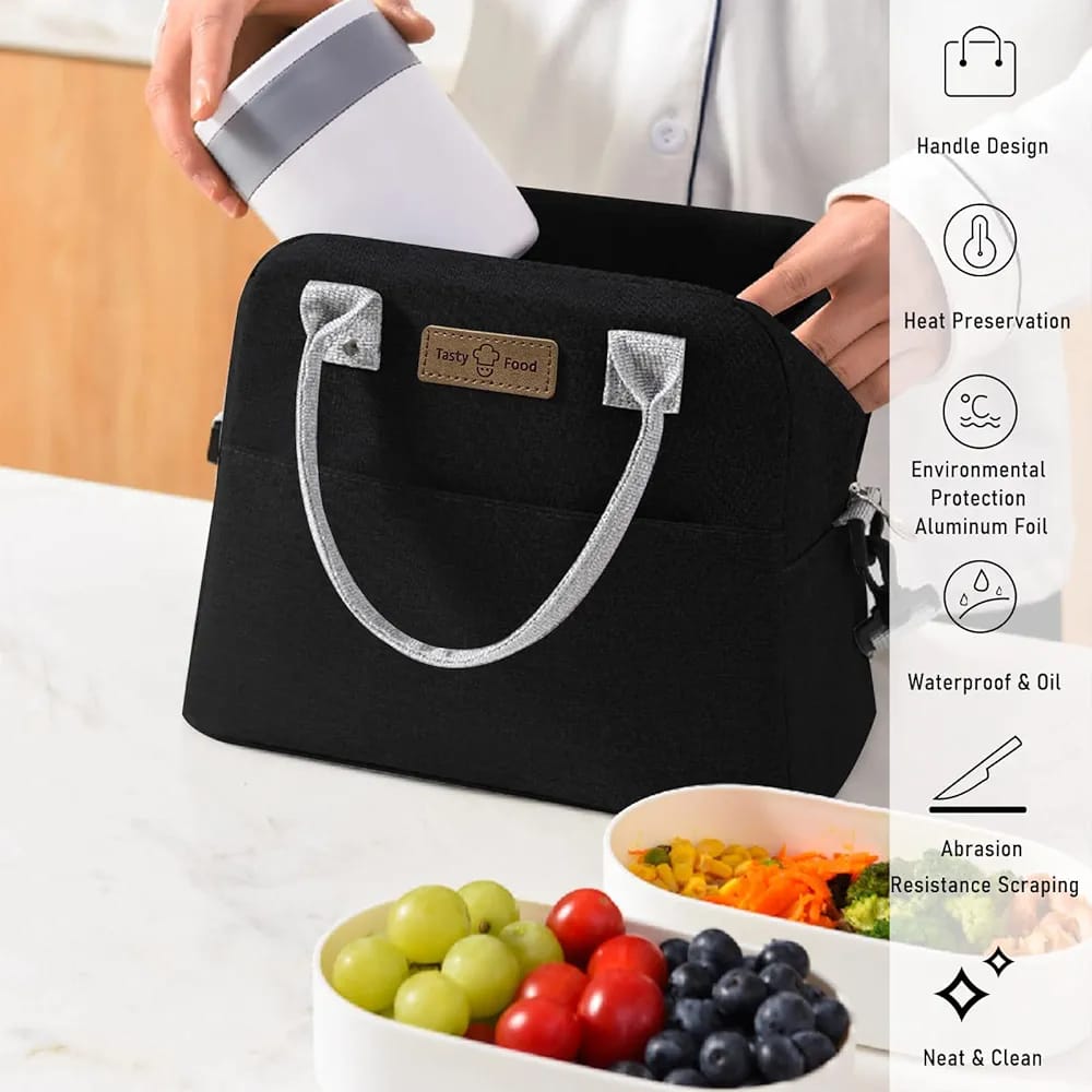 WALSON Insulated Lunch Bag  Leakproof Thermal Tiffin Tote for Men Women  Kids