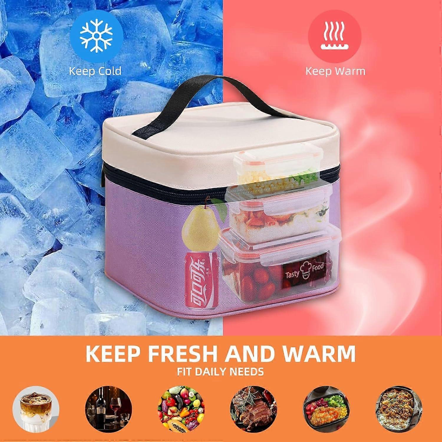 WALSON Insulated Lunch Bag  Leakproof Thermal Tiffin Tote for Men Women  Kids
