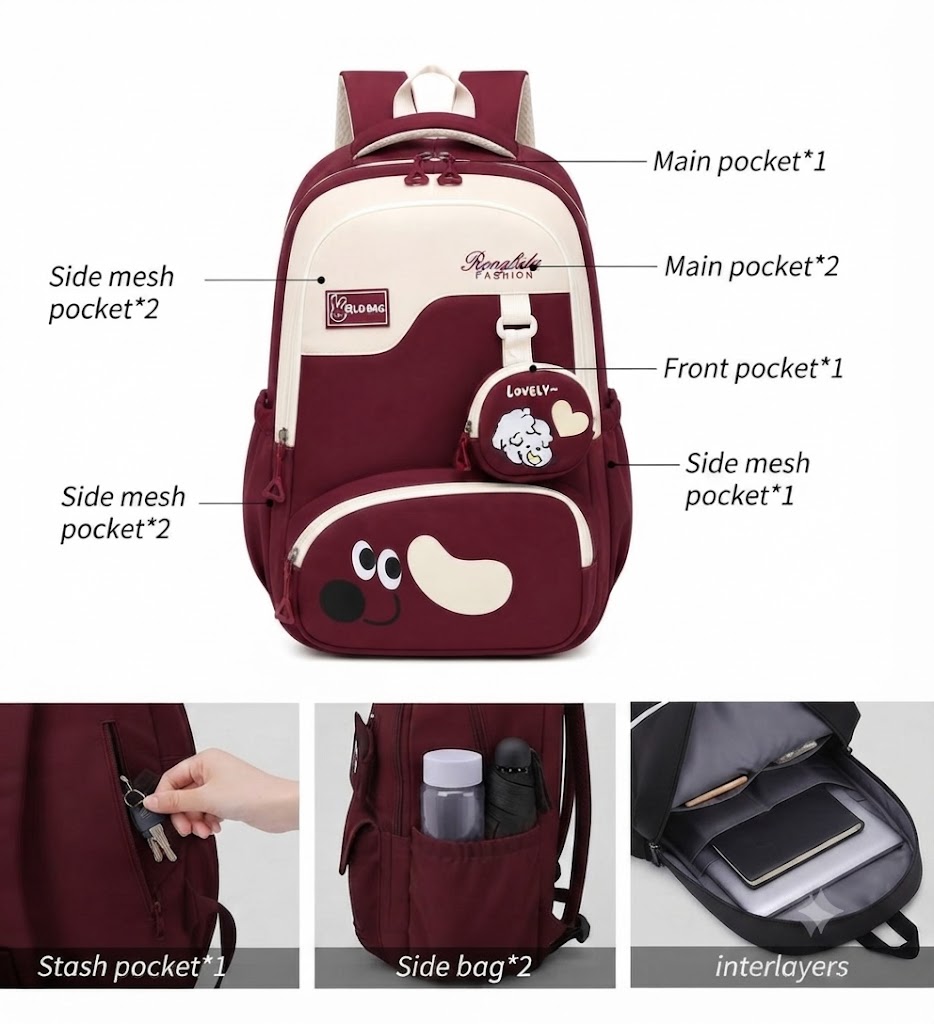 WALSON 30L Laptop Backpack for Men  Women  Fits 17 Inch Laptop  Water-Resistant School College Office  Travel Bag