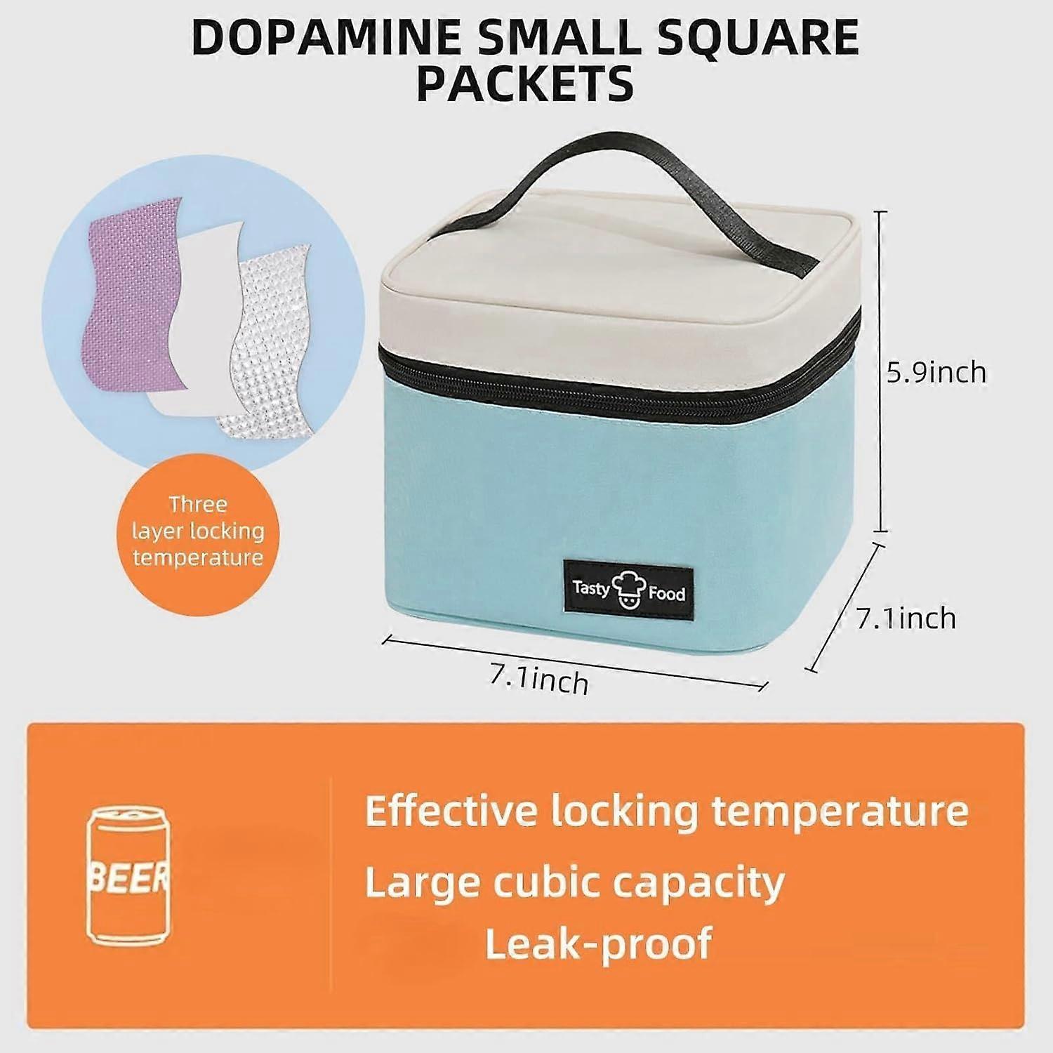 WALSON Insulated Lunch Bag  Leakproof Thermal Tiffin Tote for Men Women  Kids