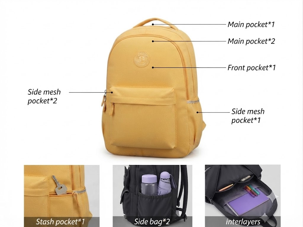WALSON 30L Laptop Backpack for Men Women Fits 17 Inch Laptop Water-Resistant School College Office Travel Bag