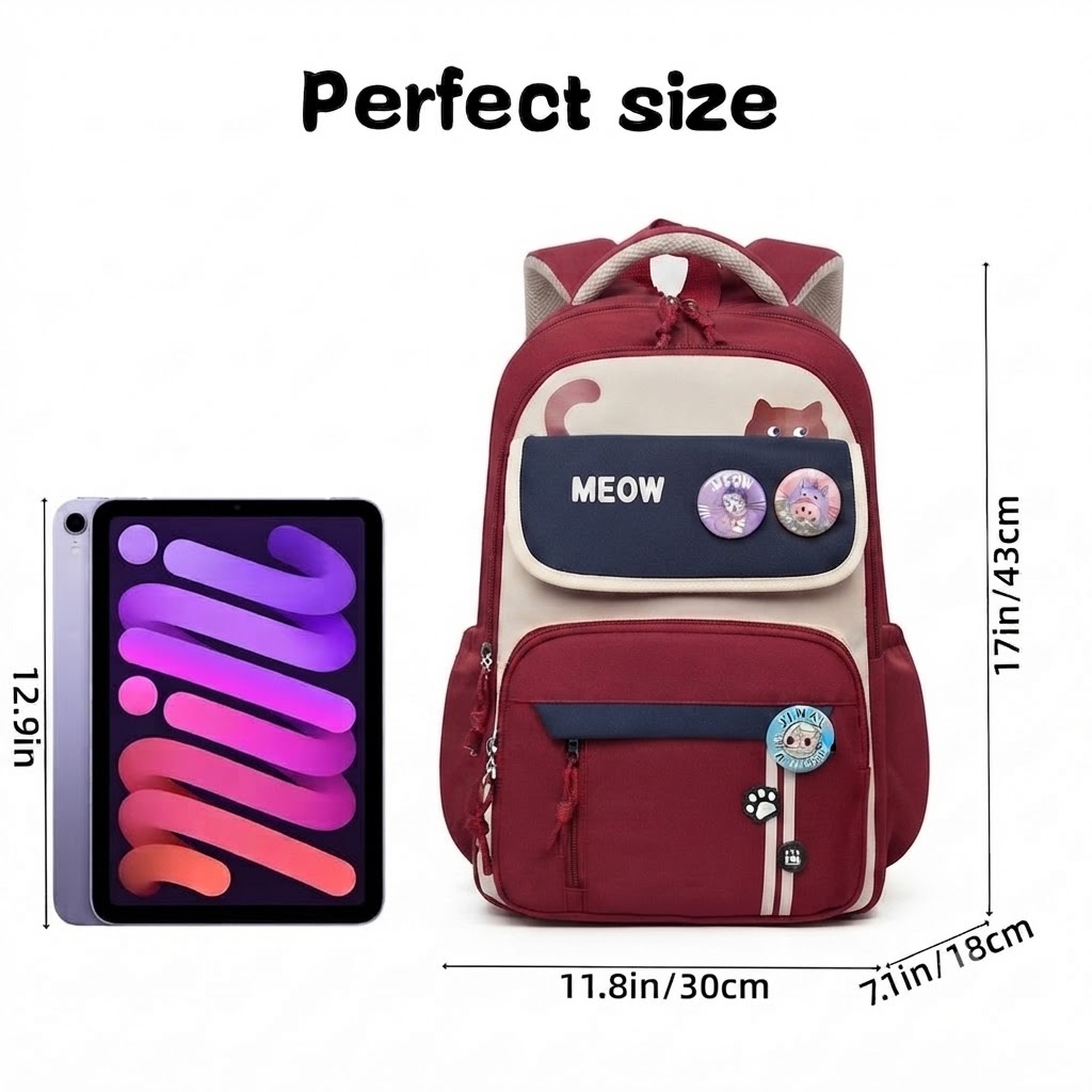 WALSON 30L Korean Laptop Backpack for Men Women Fits 17-Inch Laptop Lightweight Water-Resistant Backpack for School College Office Travel