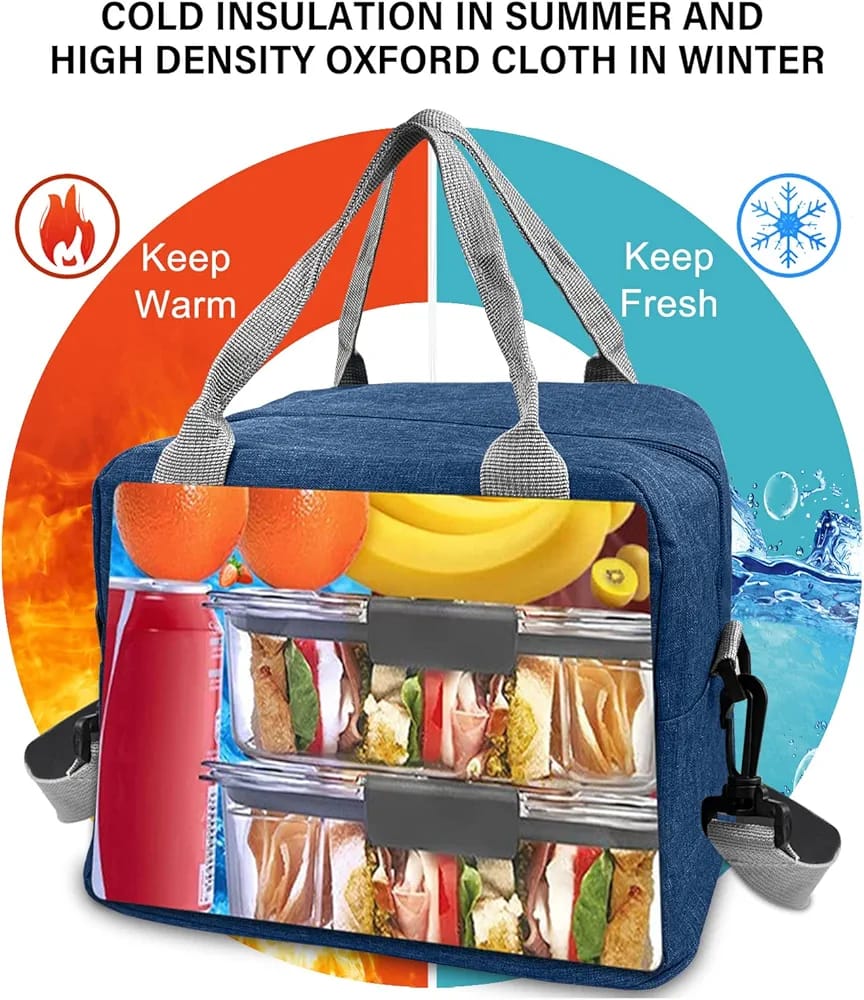WALSON Insulated Lunch Bag Leakproof Thermal Tiffin Tote for Men Women Kids