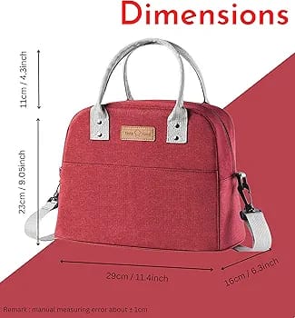 WALSON Insulated Lunch Bag  Leakproof Thermal Tiffin Tote for Men Women  Kids