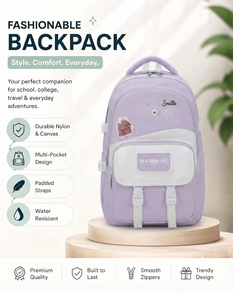 WALSON 30L Korean Laptop Backpack for Men Women Fits 17-Inch Laptop Lightweight Water-Resistant Backpack for School College Office Travel