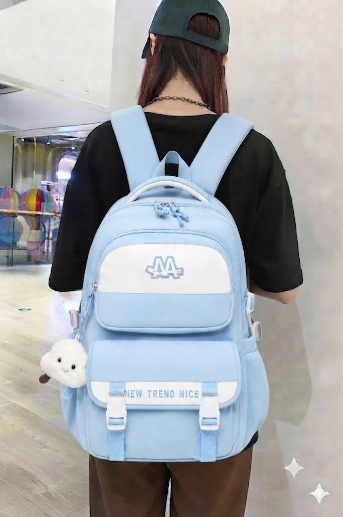 WALSON 30L Korean Laptop Backpack for Men  Women  Fits 17-Inch Laptop  Lightweight Water-Resistant Backpack for School College Office  Travel