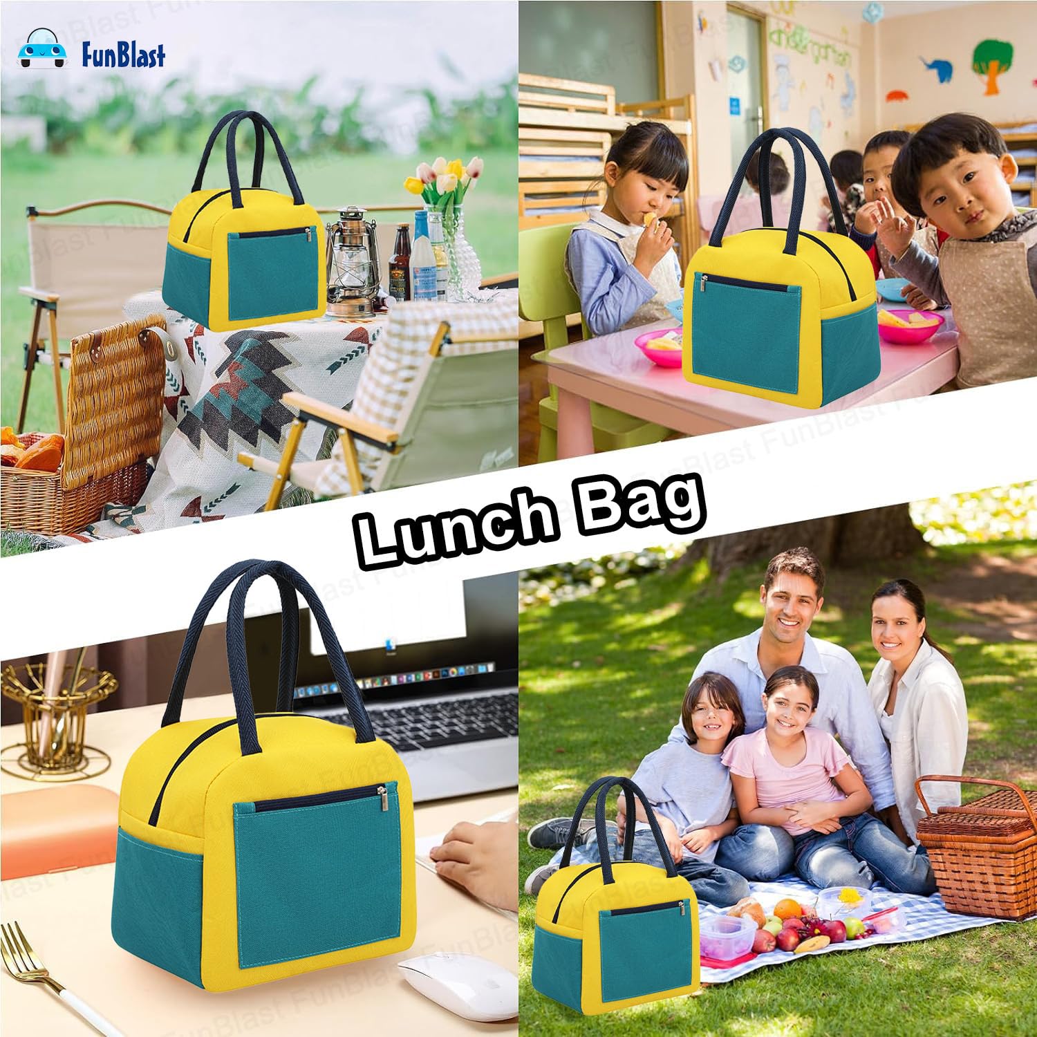 WALSON Insulated Lunch Bag  Leakproof Thermal Tiffin Tote for Men Women  Kids