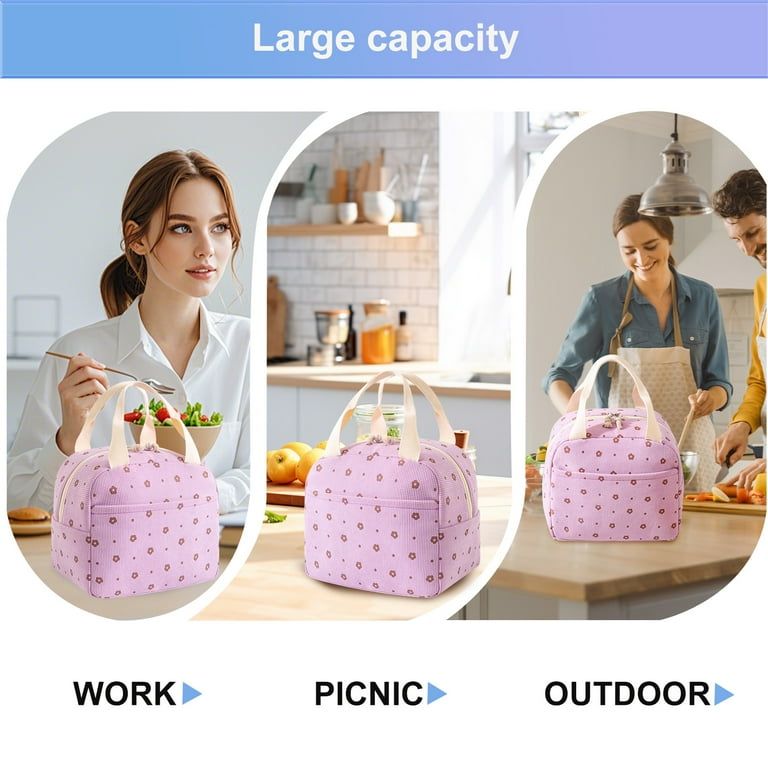 WALSON Insulated Lunch Bag  Leakproof Thermal Tiffin Tote for Men Women  Kids