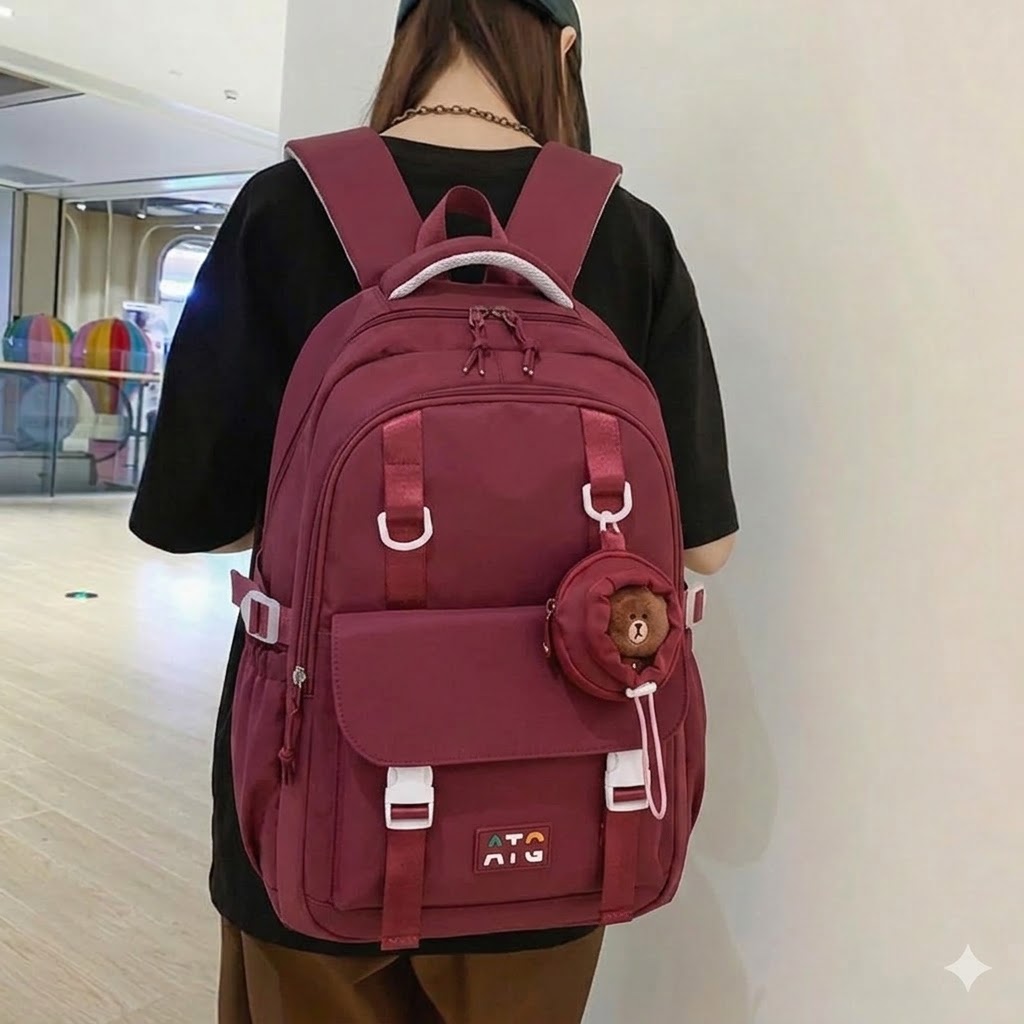 WALSON 30L Korean Laptop Backpack for Men  Women  Fits 17-Inch Laptop  Lightweight Water-Resistant Backpack for School College Office  Travel