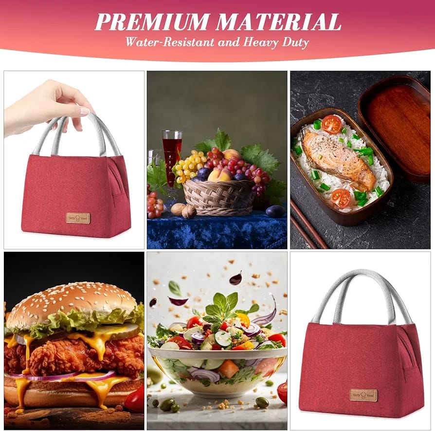 WALSON Insulated Lunch Bag  Leakproof Thermal Tiffin Tote for Men Women  Kids
