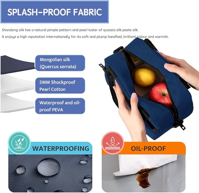 WALSON Insulated Lunch Bag  Leakproof Thermal Tiffin Tote for Men Women  Kids