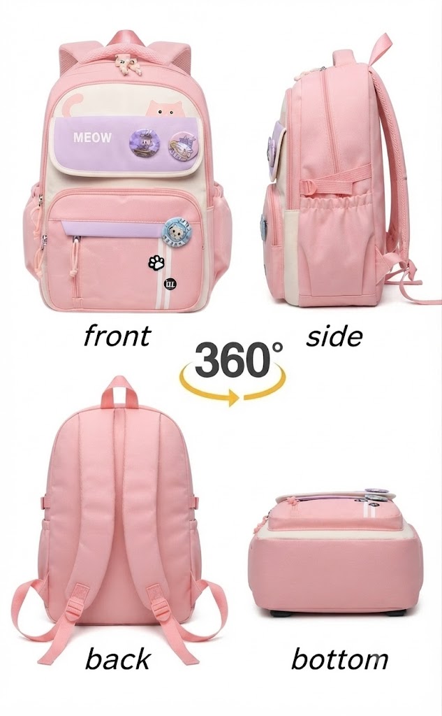WALSON 30L Korean Laptop Backpack for Men  Women  Fits 17-Inch Laptop  Lightweight Water-Resistant Backpack for School College Office  Travel
