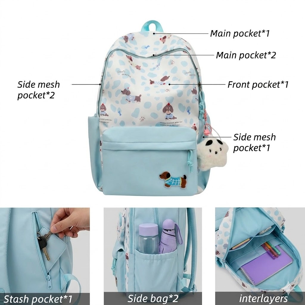 WALSON 30L Laptop Bag for Men Women Stylish Water-Resistant Backpack for School College Office Travel Fits 17-Inch Laptop