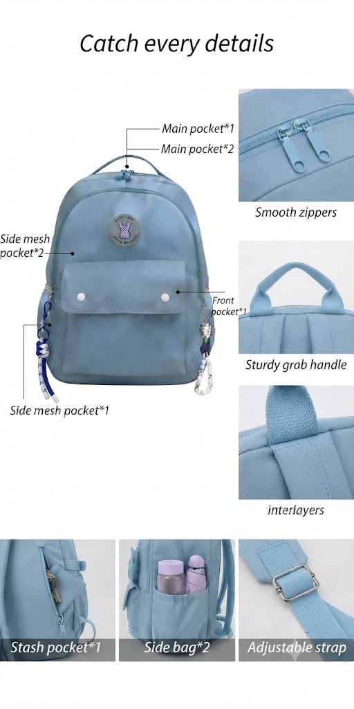 WALSON 30L Laptop Backpack for Men Women Fits 17 Inch Laptop Water-Resistant School College Office Travel Bag