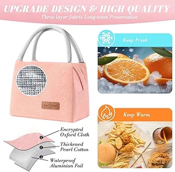 WALSON Insulated Lunch Bag Leakproof Thermal Tiffin Tote for Men Women Kids