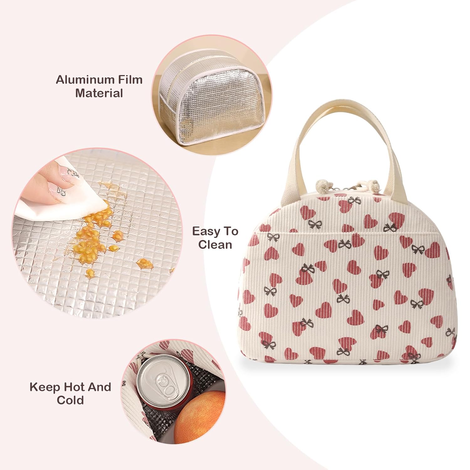 WALSON Insulated Lunch Bag  Leakproof Thermal Tiffin Tote for Men Women  Kids