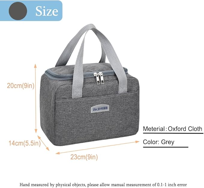 WALSON Insulated Lunch Bag  Leakproof Thermal Tiffin Tote for Men Women  Kids