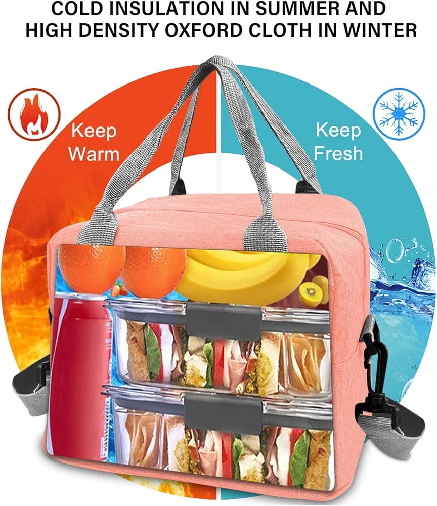 WALSON Insulated Lunch Bag  Leakproof Thermal Tiffin Tote for Men Women  Kids