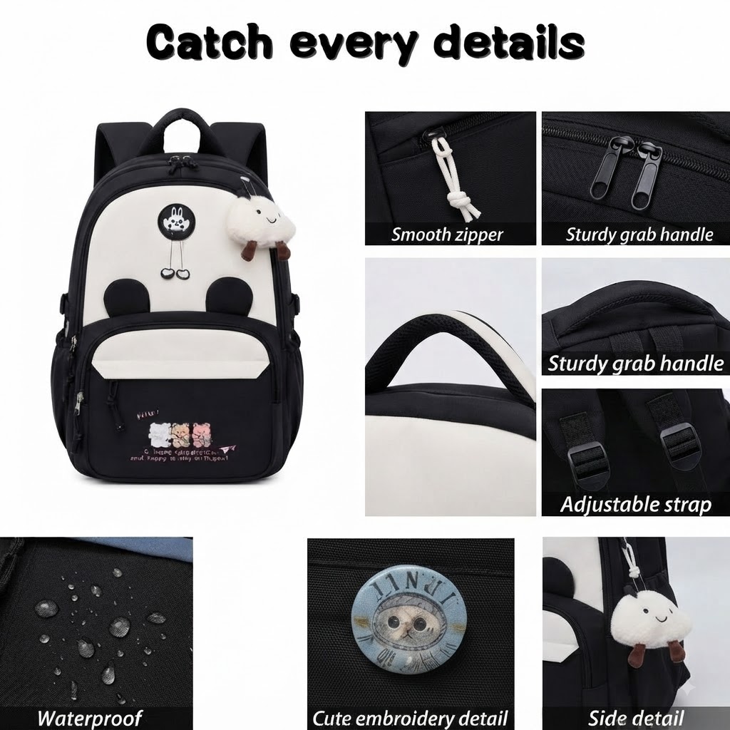 WALSON 30L Korean Laptop Backpack for Men  Women  Fits 17-Inch Laptop  Lightweight Water-Resistant Backpack for School College Office  Travel