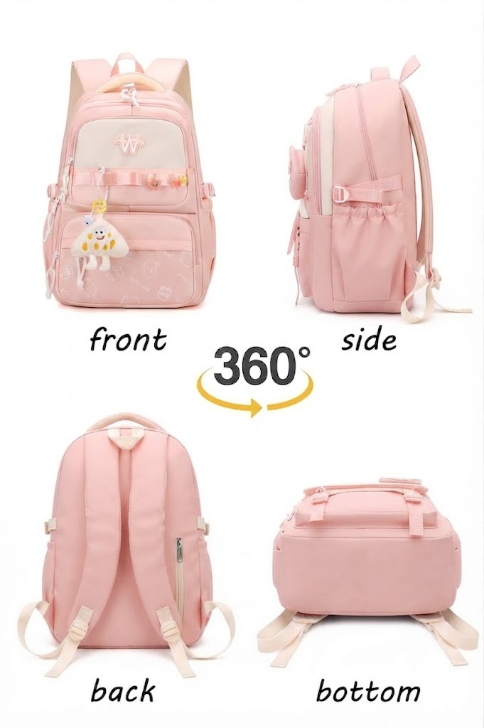 WALSON 30L Korean Laptop Backpack for Men Women Fits 17-Inch Laptop Lightweight Water-Resistant Backpack for School College Office Travel