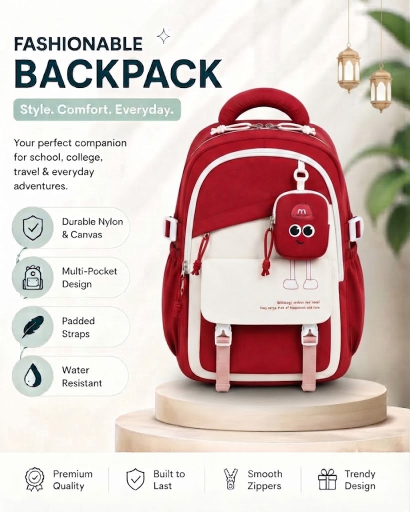 WALSON 30L Korean Laptop Backpack for Men  Women  Fits 17-Inch Laptop  Lightweight Water-Resistant Backpack for School College Office  Travel