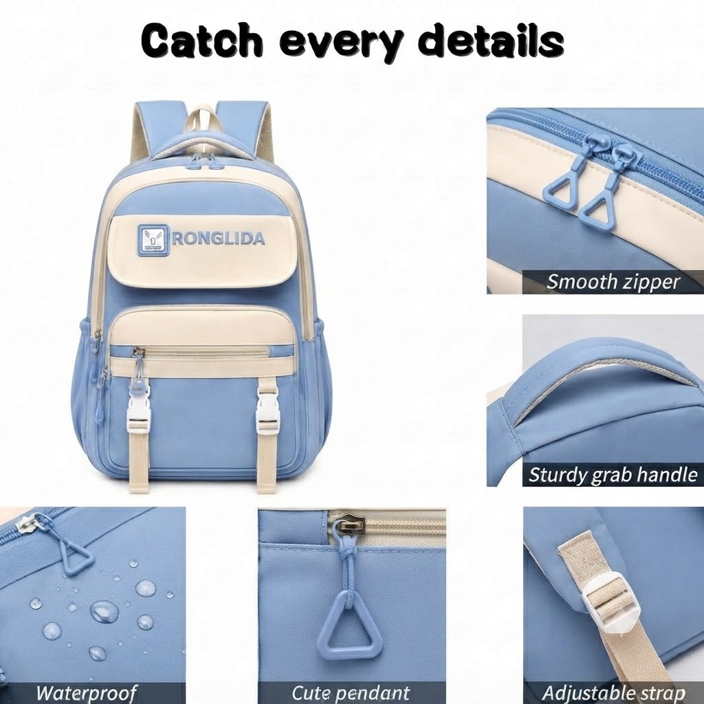 WALSON 30L Laptop Backpack for Men  Women  Fits 17 Inch Laptop  Water-Resistant School College Office  Travel Bag