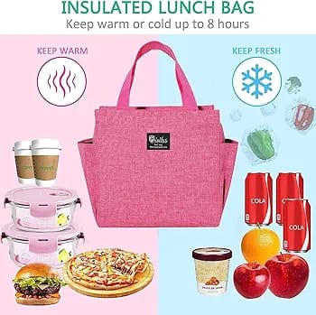 WALSON Insulated Lunch Bag  Leakproof Thermal Tiffin Tote for Men Women  Kids