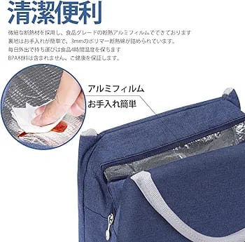 WALSON Insulated Lunch Bag  Leakproof Thermal Tiffin Tote for Men Women  Kids