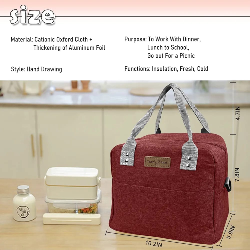 WALSON Insulated Lunch Bag  Leakproof Thermal Tiffin Tote for Men Women  Kids