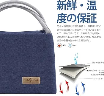 WALSON Insulated Lunch Bag Leakproof Thermal Tiffin Tote for Men Women Kids