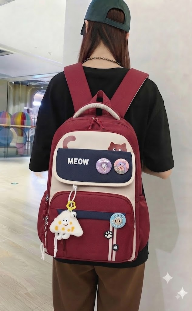 WALSON 30L Korean Laptop Backpack for Men  Women  Fits 17-Inch Laptop  Lightweight Water-Resistant Backpack for School College Office  Travel