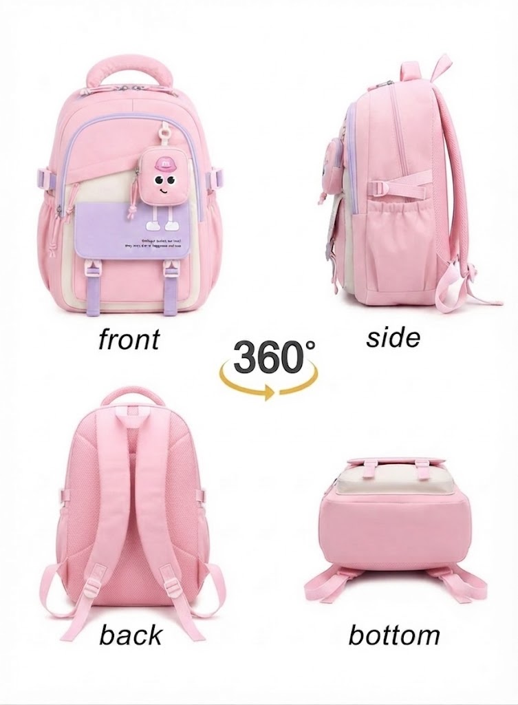 WALSON 30L Korean Laptop Backpack for Men Women Fits 17-Inch Laptop Lightweight Water-Resistant Backpack for School College Office Travel