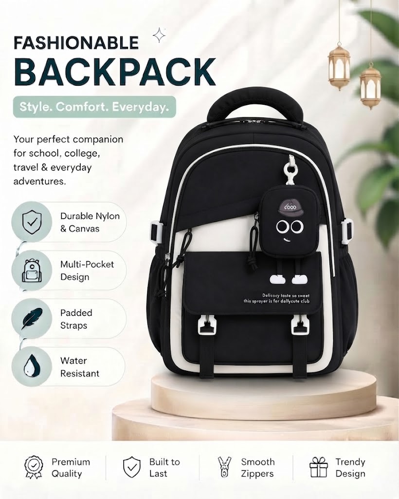 WALSON 30L Korean Laptop Backpack for Men Women Fits 17-Inch Laptop Lightweight Water-Resistant Backpack for School College Office Travel