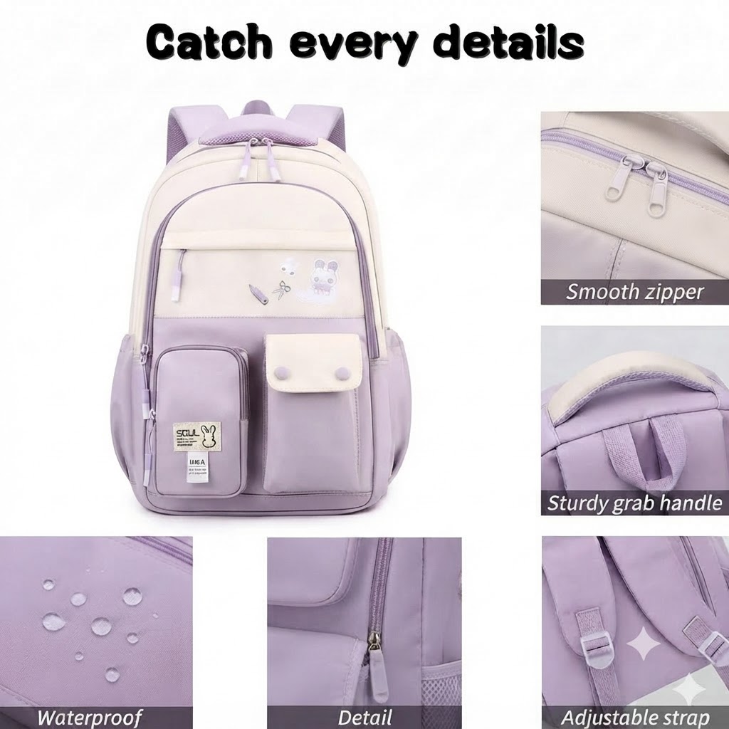 WALSON 30L Laptop Bag for Men  Women  Stylish Water-Resistant Backpack for School College Office  Travel  Fits 17-Inch Laptop