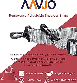 WALSON Insulated Lunch Bag  Leakproof Thermal Tiffin Tote for Men Women  Kids