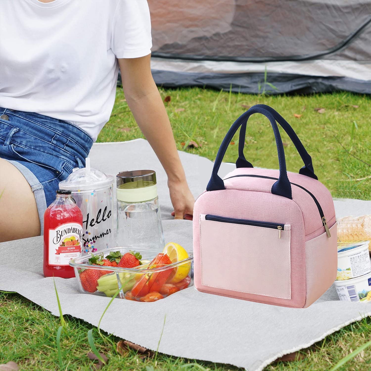 WALSON Insulated Lunch Bag  Leakproof Thermal Tiffin Tote for Men Women  Kids