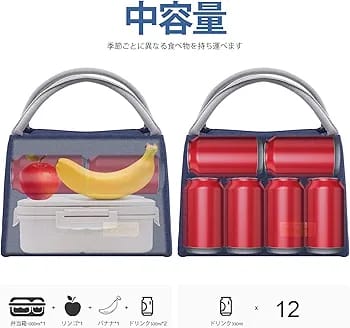 WALSON Insulated Lunch Bag Leakproof Thermal Tiffin Tote for Men Women Kids