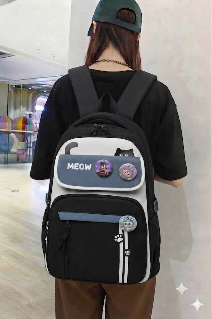 WALSON 30L Korean Laptop Backpack for Men Women Fits 17-Inch Laptop Lightweight Water-Resistant Backpack for School College Office Travel