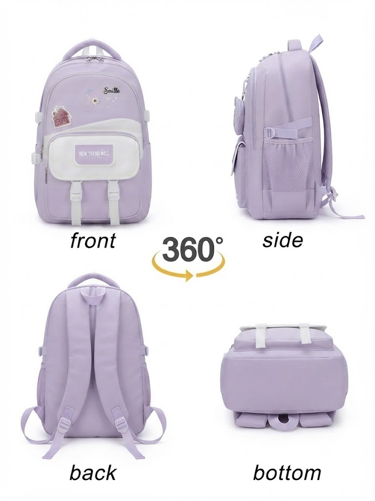 WALSON 30L Korean Laptop Backpack for Men Women Fits 17-Inch Laptop Lightweight Water-Resistant Backpack for School College Office Travel