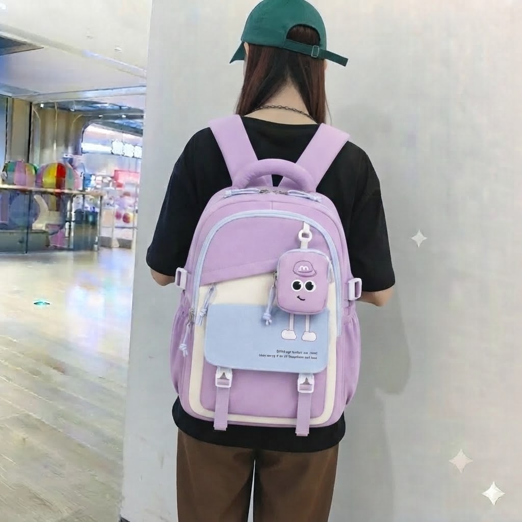 WALSON 30L Korean Laptop Backpack for Men Women Fits 17-Inch Laptop Lightweight Water-Resistant Backpack for School College Office Travel