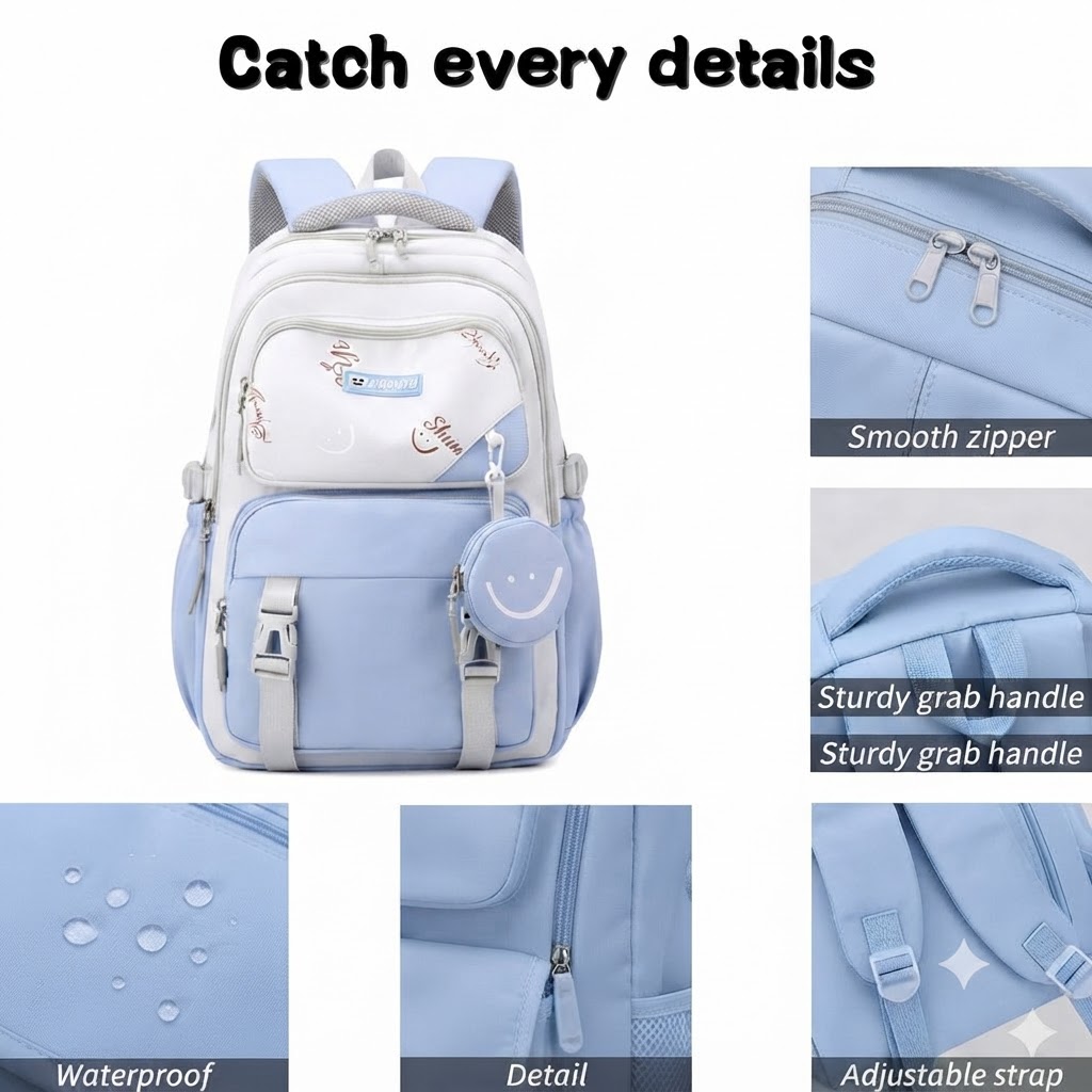 WALSON 30L Laptop Bag for Men Women Stylish Water-Resistant Backpack for School College Office Travel Fits 17-Inch Laptop