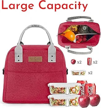 WALSON Insulated Lunch Bag Leakproof Thermal Tiffin Tote for Men Women Kids