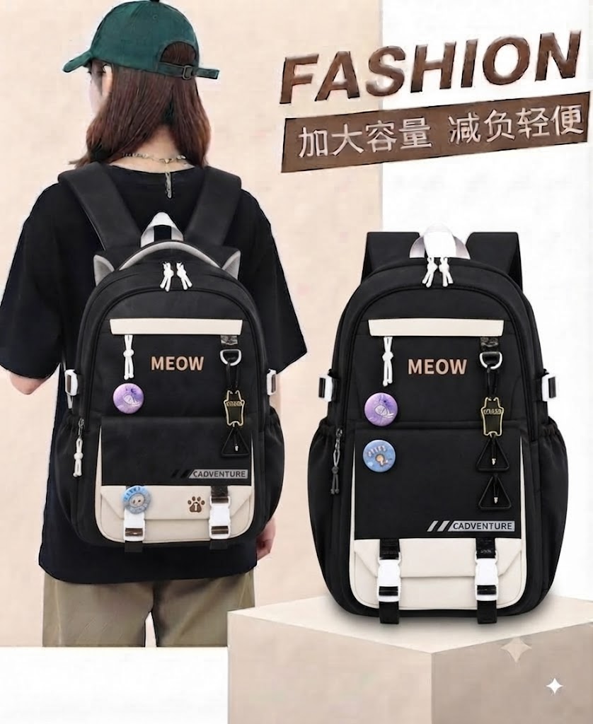 WALSON 30L Korean Laptop Backpack for Men Women Fits 17-Inch Laptop Lightweight Water-Resistant Backpack for School College Office Travel